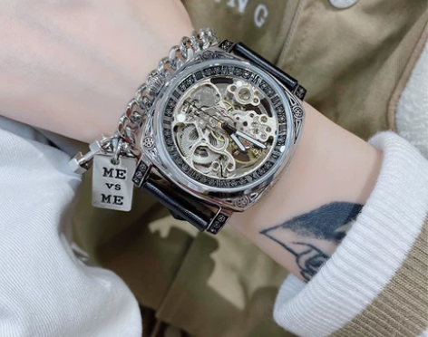 镂空机械表男高级感全自动手表男士十大品牌正...