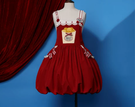 仲夏物语 限定套餐 纯色背带花苞裙Loli...