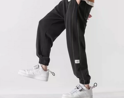 杰克安东尼铜氨丝垂感男士束脚休闲裤，黑色，...