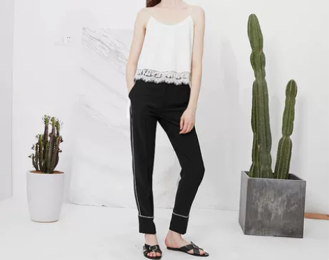 9新设计师品牌黑色休闲裤西装裤小脚裤铅笔裤...