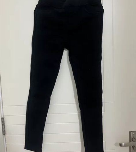 黑色牛仔压力加绒款铅笔裤，XL165，适合...