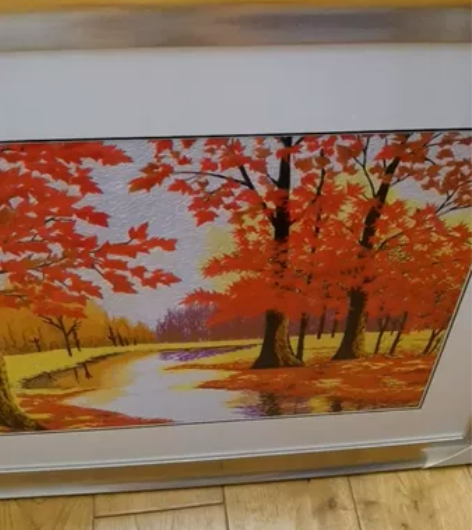 刺绣装饰画，78*58cm，全新，包装未拆...