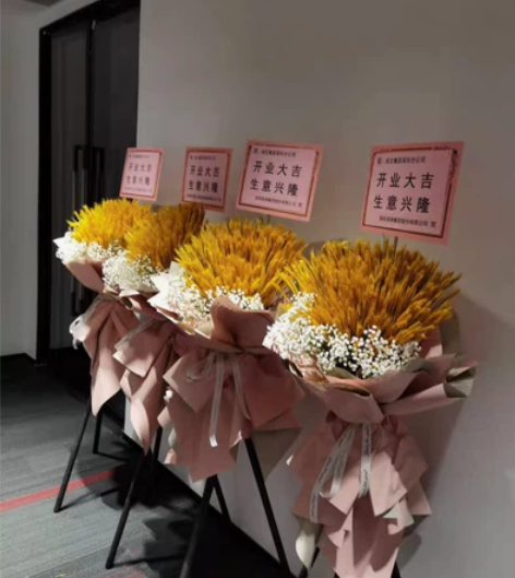 大麦开业花篮 乔迁花篮 开张花篮大麦 鲜花...