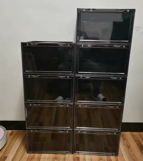 【6个55元】侧开亚克力鞋盒透明磁吸加厚鞋...