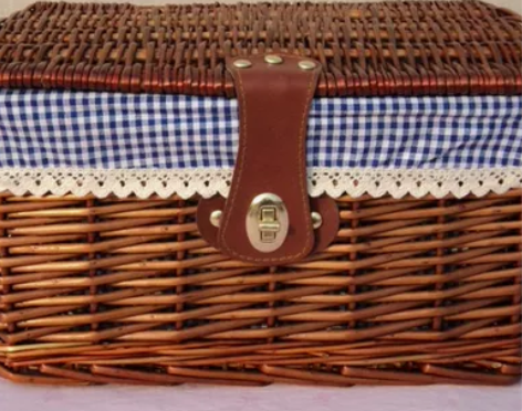 藤编柳编收纳筐 带盖 大号居家日用杂物收纳...