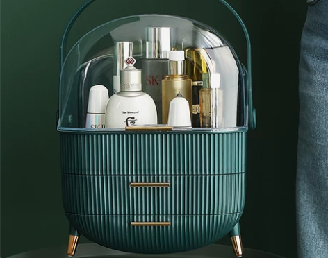 网红化妆品收纳盒大容量防尘口红护肤品梳妆台...