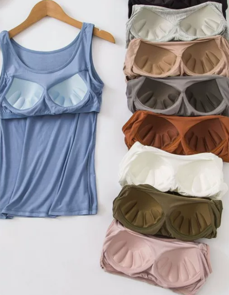 吊带带胸垫背心文胸罩杯一体大码瑜伽内衣夏