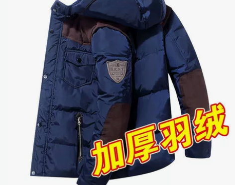 富贵鸟冬季新款加厚羽绒服男士短款白鸭绒外套...