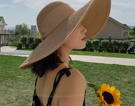 帽子女草帽韩版潮百搭日系夏季遮阳防晒森系小...