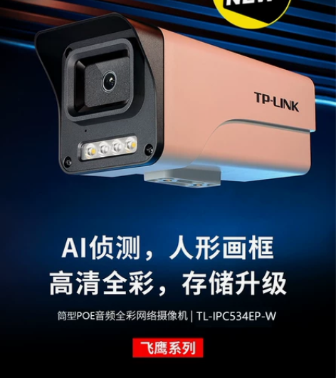 300万有线音频双光全彩监控AI人形检测摄...