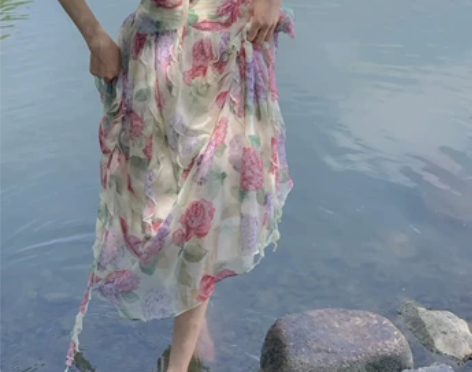 花野迷踪 法式浪漫温柔荷叶边印花惊艳碎花