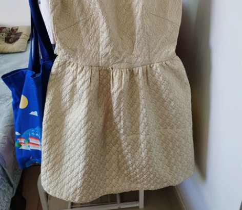 lagogo拉谷谷无袖连衣裙夏女装黄色千鸟...