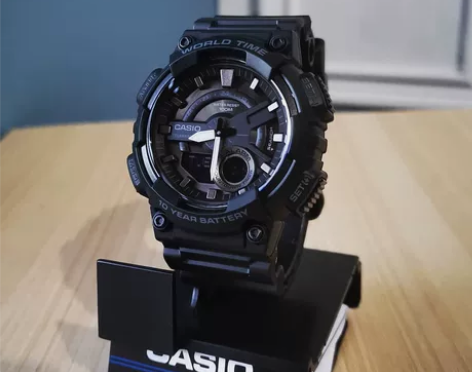 卡西欧 CASIO 太阳能学生黑武士 防水...