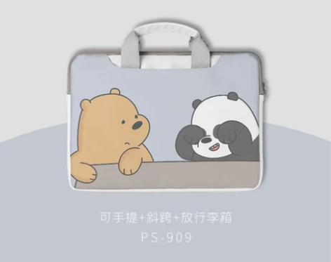 电脑包ins风手提防摔防震14寸女联想小新...
