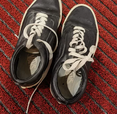 vans黑白皮质 37码 专柜699购入 ...
