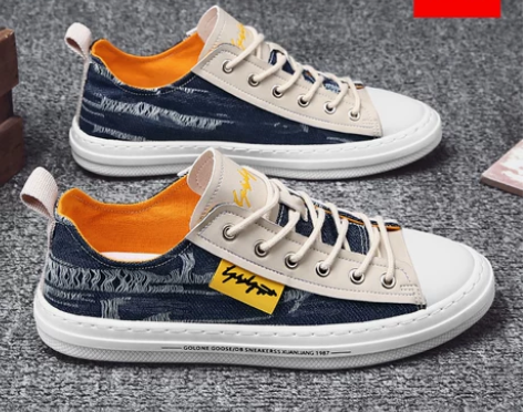 【凉秋季价】2020新款秋季男鞋子帆布平板...