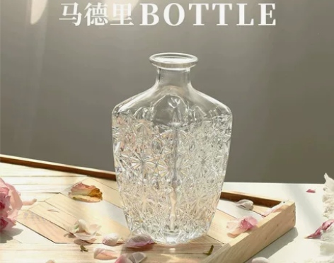 北欧马德里创意玻璃花瓶水培容器插花客厅茶几...