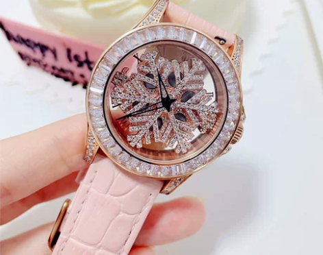 2022新款雪花女神时来运转手表女士满天星...