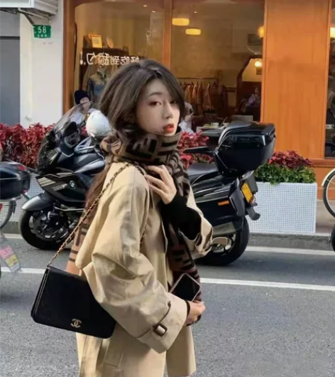 全新芬迪围巾 秋冬款 家里实体店没做了 还...