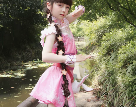 和顺动漫斗罗儿童小舞cos服同款衣服兔子耳...