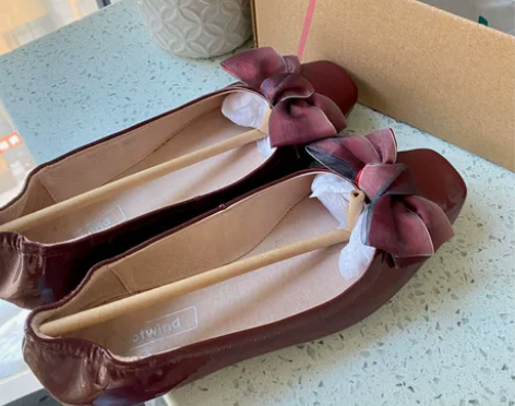 热风女鞋 酒红色平底鞋 37码 夏天穿裙子...