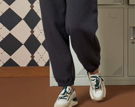 热风裤子2022年新款女士时尚简约针织卫裤...