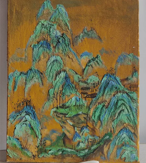 丙烯装饰画 千里江山图 30*40需要联系...