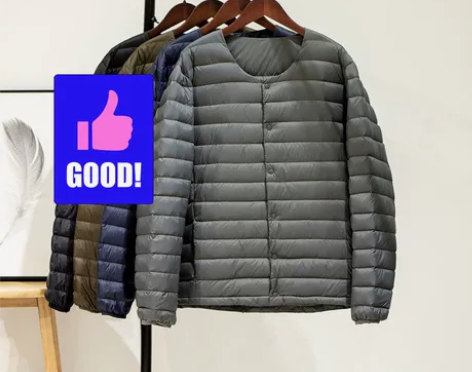 颜色不全轻薄羽绒服男内胆冬季白鸭绒无领轻便...