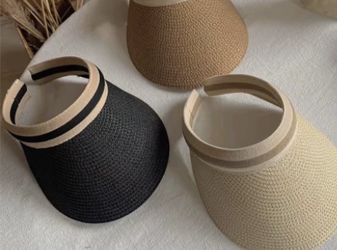 特价清仓全新韩版新款女夏空顶草帽遮阳防晒鸭...