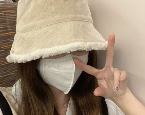 渔夫帽女冬双面羊羔毛秋冬百搭毛绒水桶冷帽子...