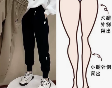 2022年冬季新款束脚卫裤休闲裤子女宽松加...