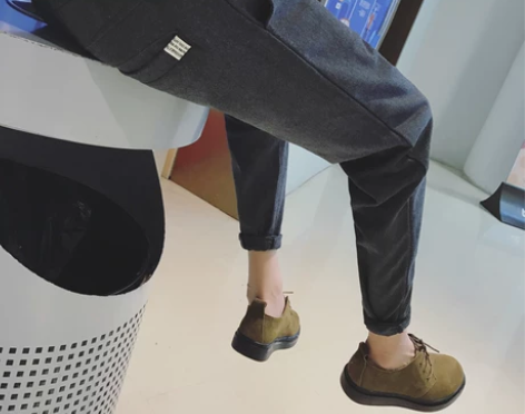 港风潮男简约休闲裤子男青年修身小脚哈伦裤2...