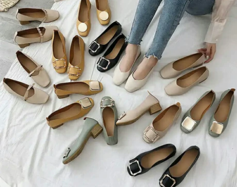 【便宜处理】软底单鞋春新款百搭平底粗跟中跟...