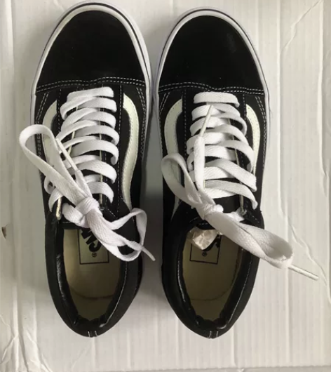 全新Vans女37码黑色经典old sch...