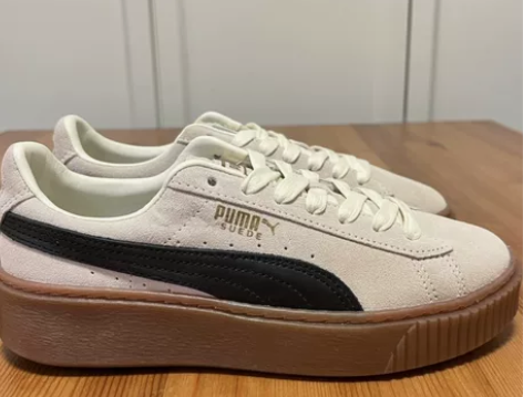 Puma/彪马正品PUMA蕾哈娜白棕厚底休...