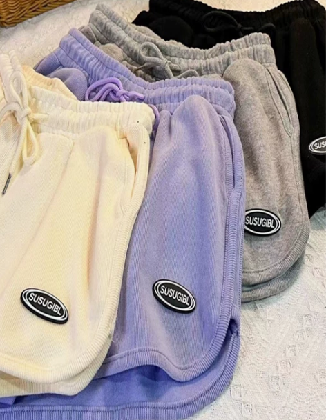 显大长腿!纯棉运动短裤女夏季2023新款宽...