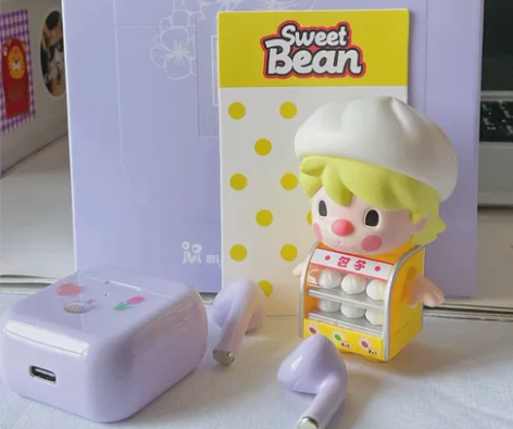 【好物博主闲置】兰士顿花漾豆耳机紫色 全新...