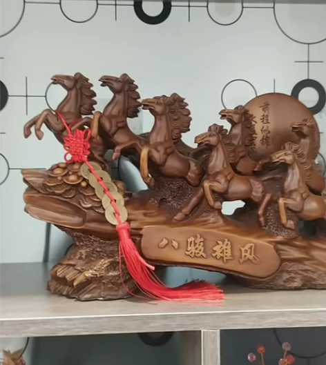 马摆件工艺品酒柜装饰摆件客厅摆设八骏雄风办...