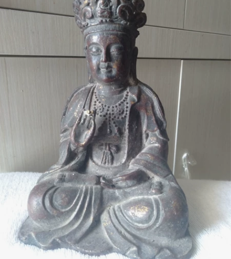 鎏金佛像，高230mm，金色已基本脱光，工...