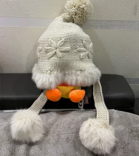 兔毛针织毛绒帽女秋冬季毛茸茸渔夫帽可爱显脸...