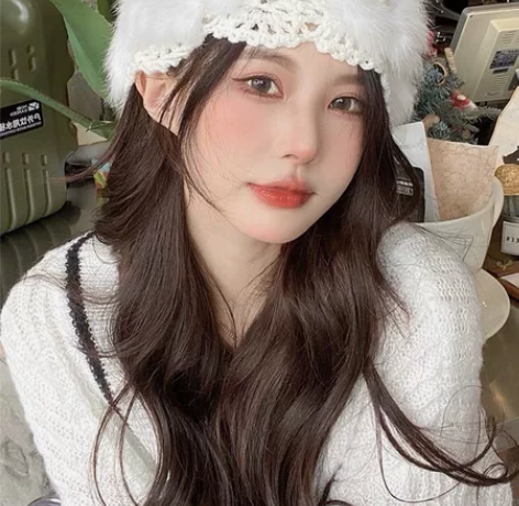 毛毛帽子真毛兔毛绒皮草帽韩版百搭防寒保暖毛...