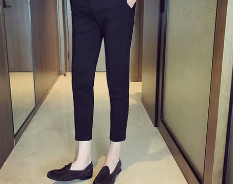 8分裤男休闲小脚显瘦八修身韩版男士九分裤9...