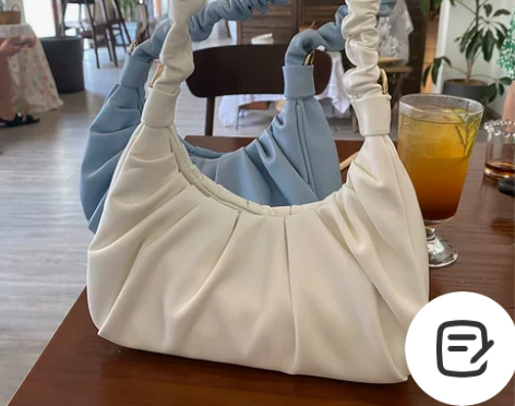 包包女2022新款腋下包褶皱云朵包法棍包单...