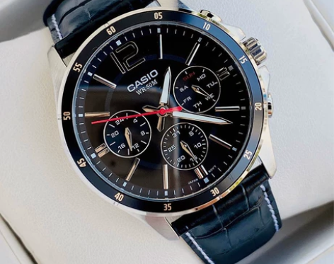 卡西欧手表男 经典三眼 黑暗钢铁之心 非机...