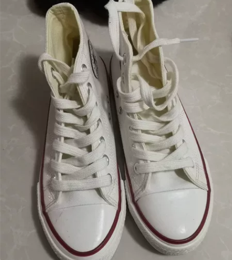 白色高帮帆布鞋女2022春秋新款原宿复古u...