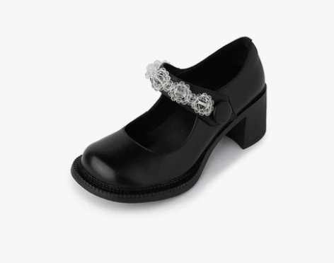 高跟单鞋女夏季浅口圆头粗跟女鞋新款2021...