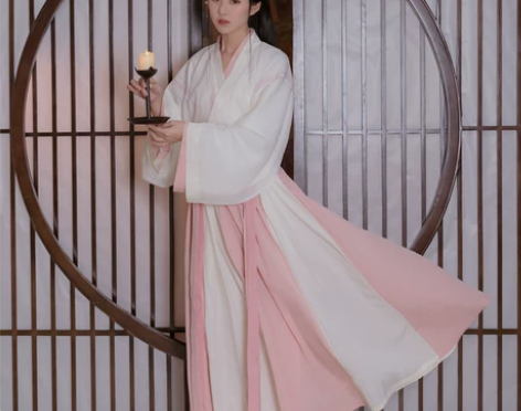 白栀青衫原创汉服【粉洛】晋制一套 全新仅试...