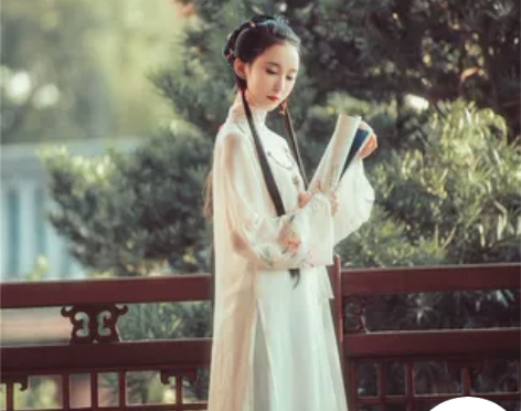 兰若庭汉服海棠春立领纱衫绣花渐变印花日常春...