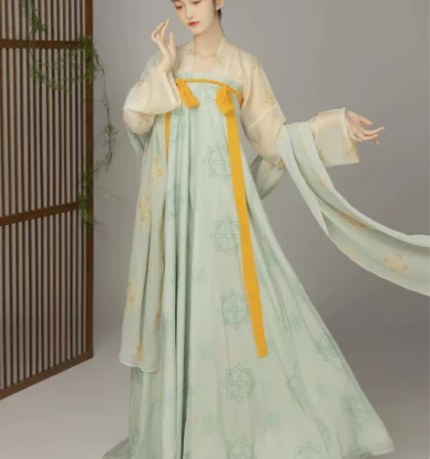 柒邑（忆长安）汉服女原创唐风齐胸衫裙复原印...