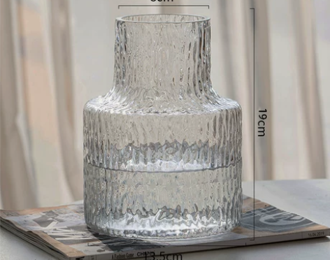 新款北欧玻璃花瓶轻奢高档高级感水养插花in...